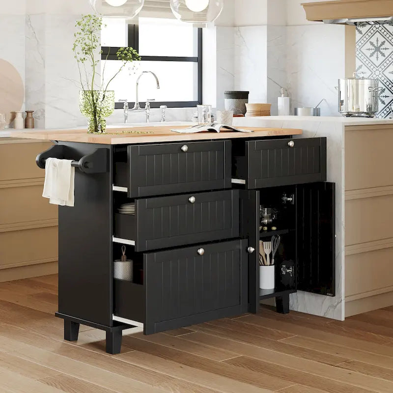Ensemble îlot de cuisine avec abattant et 2 places assises