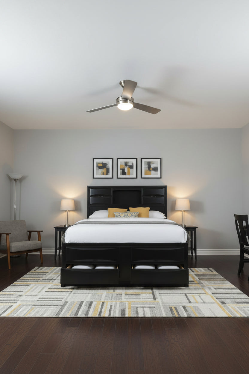 Jazz Black Storage Bed