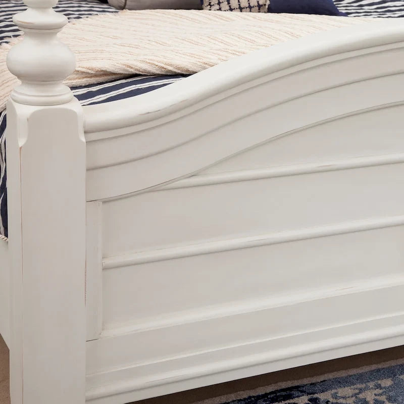 Lit capitonné Dove Blanc, Meubles de chambre classiques aux lignes épurées