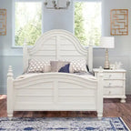 Lit capitonné Dove Blanc, Meubles de chambre classiques aux lignes épurées
