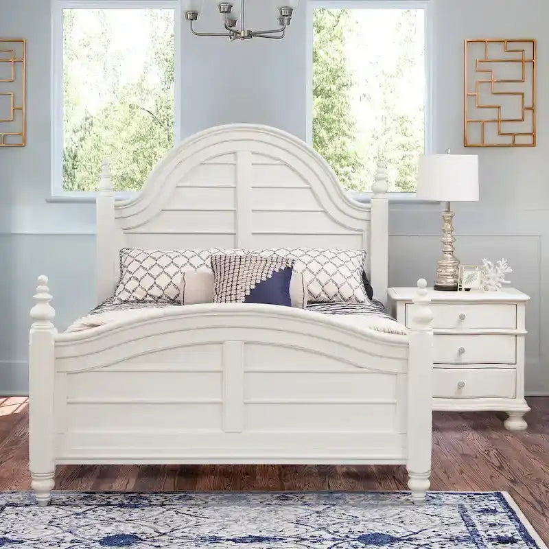 Lit capitonné Dove Blanc, Meubles de chambre classiques aux lignes épurées