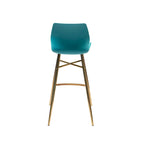 Lot de 2 tabourets de bar en cuir PU avec pieds en chrome doré, sièges de cuisine modernes