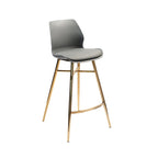 Lot de 2 tabourets de bar en cuir PU avec pieds en chrome doré, sièges de cuisine modernes