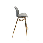 Lot de 2 tabourets de bar en cuir PU avec pieds en chrome doré, sièges de cuisine modernes