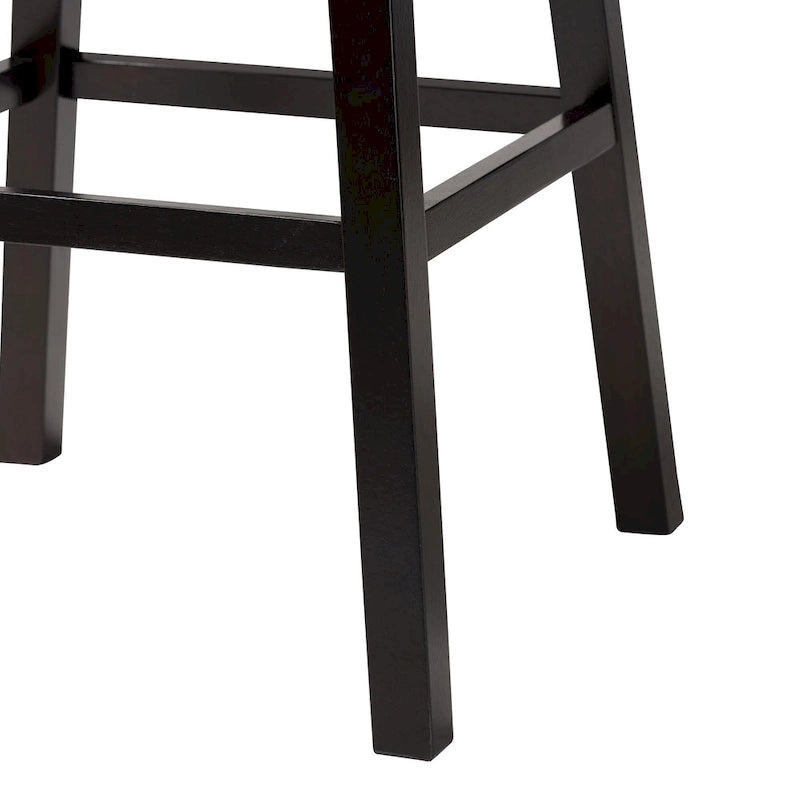 Ensemble de 2 tabourets de bar pivotants touffetés en similicuir marron avec clous décoratifs