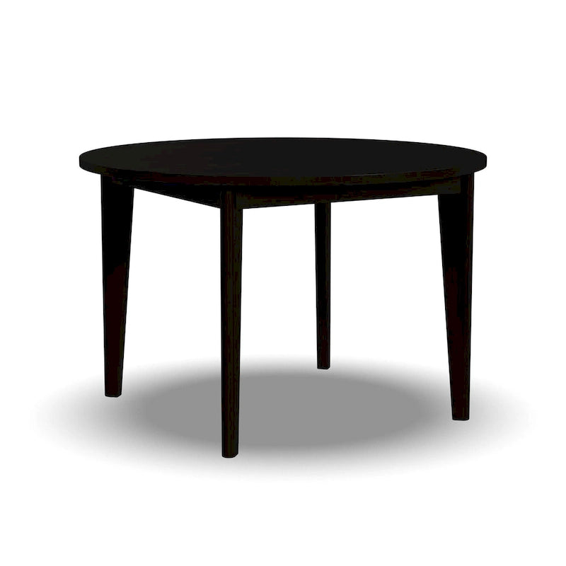 Table de salle à manger ronde en bois noir Brentwood