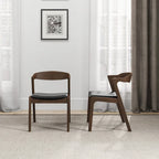 Lot de 2 chaises de salle à manger capitonnées, style rétro, modernes du milieu du siècle