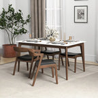 Lot de 2 chaises de salle à manger capitonnées, style rétro, modernes du milieu du siècle