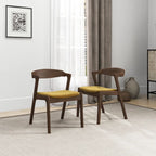 Lot de 2 chaises de salle à manger capitonnées, style rétro, modernes du milieu du siècle