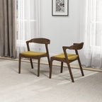 Lot de 2 chaises de salle à manger capitonnées, style rétro, modernes du milieu du siècle