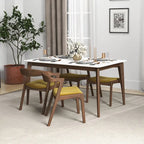 Lot de 2 chaises de salle à manger capitonnées, style rétro, modernes du milieu du siècle