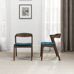 Lot de 2 chaises de salle à manger capitonnées, style rétro, modernes du milieu du siècle
