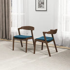 Lot de 2 chaises de salle à manger capitonnées, style rétro, modernes du milieu du siècle