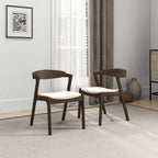 Lot de 2 chaises de salle à manger capitonnées, style rétro, modernes du milieu du siècle