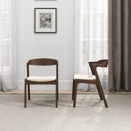 Lot de 2 chaises de salle à manger capitonnées, style rétro, modernes du milieu du siècle