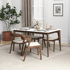 Lot de 2 chaises de salle à manger capitonnées, style rétro, modernes du milieu du siècle