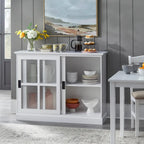 Meuble de rangement d'appoint moderne en bois pour salon ou entrée, Rangement dissimulé