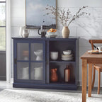 Meuble de rangement d'appoint moderne en bois pour salon ou entrée, Rangement dissimulé