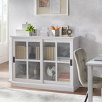 Meuble de rangement d'appoint moderne en bois pour salon ou entrée, Rangement dissimulé