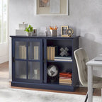Meuble de rangement d'appoint moderne en bois pour salon ou entrée, Rangement dissimulé