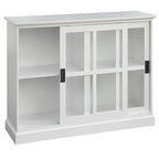 Meuble de rangement d'appoint moderne en bois pour salon ou entrée, Rangement dissimulé