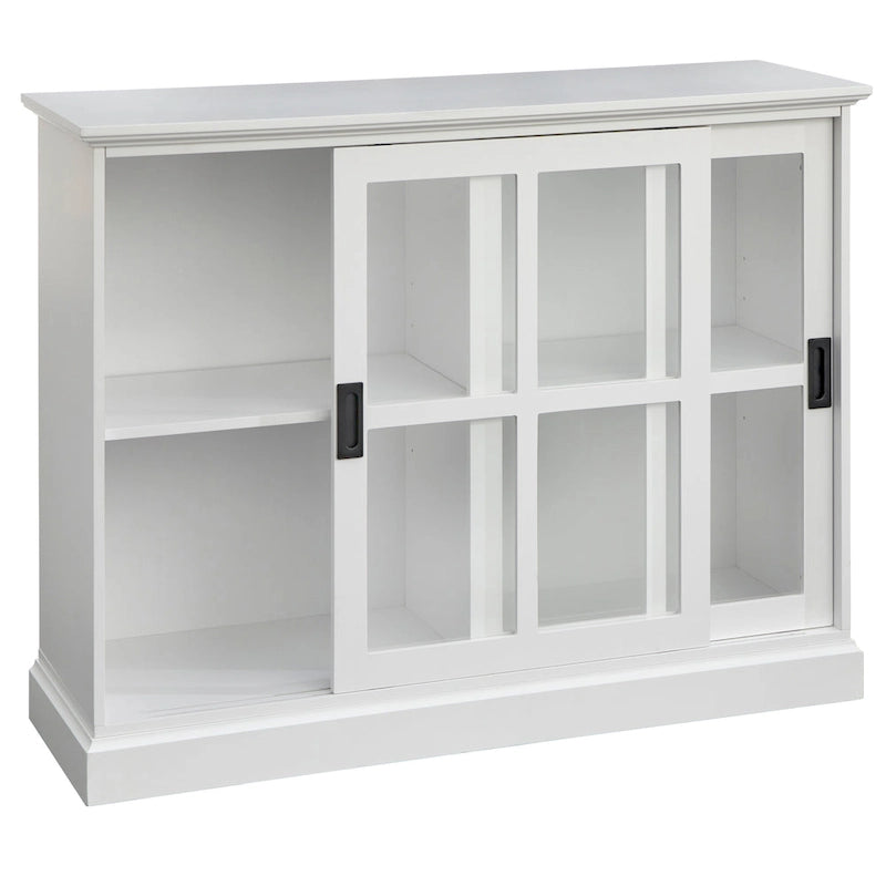 Meuble de rangement d'appoint moderne en bois pour salon ou entrée, Rangement dissimulé