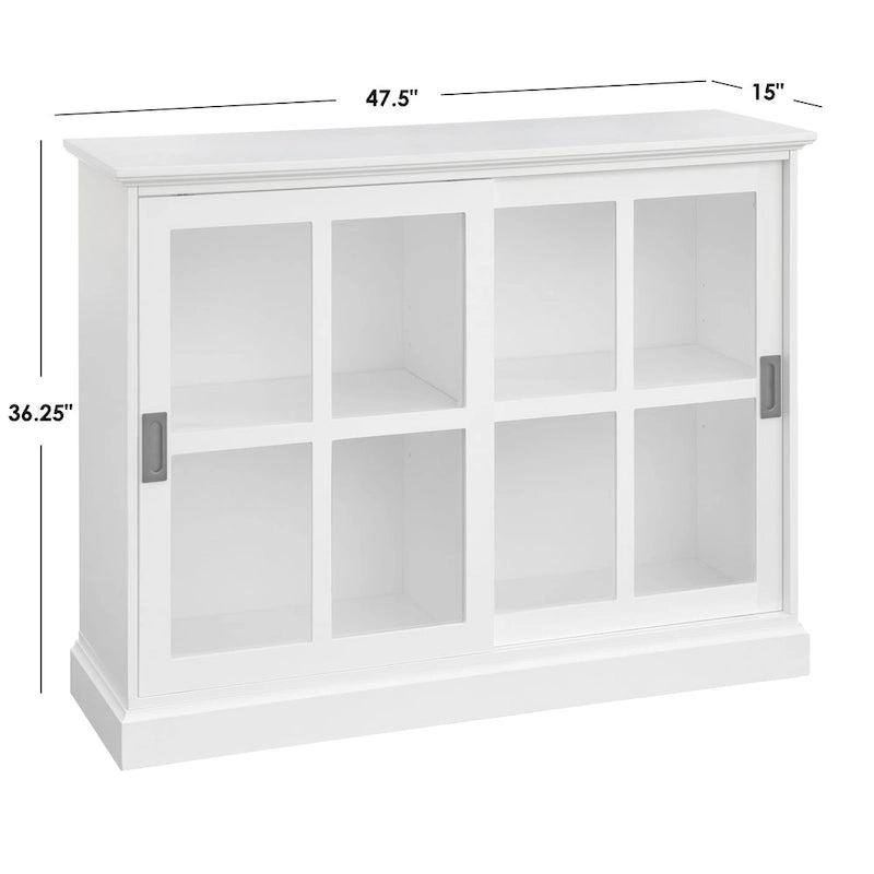Meuble de rangement d'appoint moderne en bois pour salon ou entrée, Rangement dissimulé