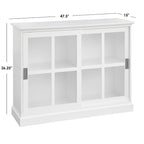 Meuble de rangement d'appoint moderne en bois pour salon ou entrée, Rangement dissimulé