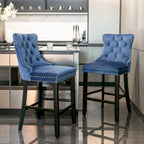 Tabourets de bar en velours
