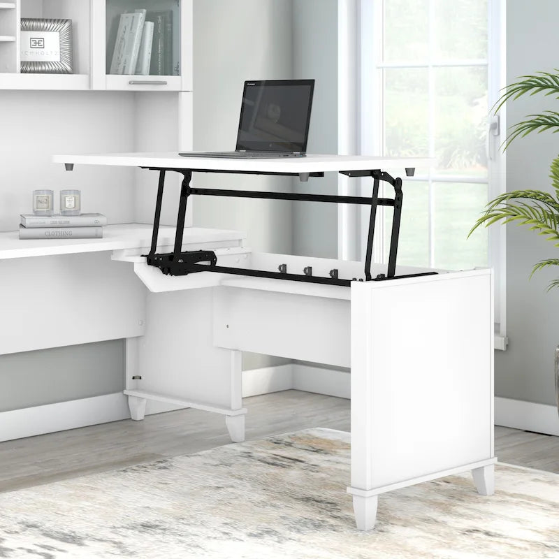 Retour de bureau 3 positions réglable en hauteur assis-debout de 42 po de largeur, ergonomique pour bureau à domicile
