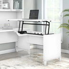 Retour de bureau 3 positions réglable en hauteur assis-debout de 42 po de largeur, ergonomique pour bureau à domicile