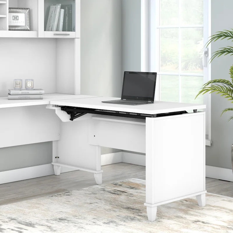 Retour de bureau 3 positions réglable en hauteur assis-debout de 42 po de largeur, ergonomique pour bureau à domicile