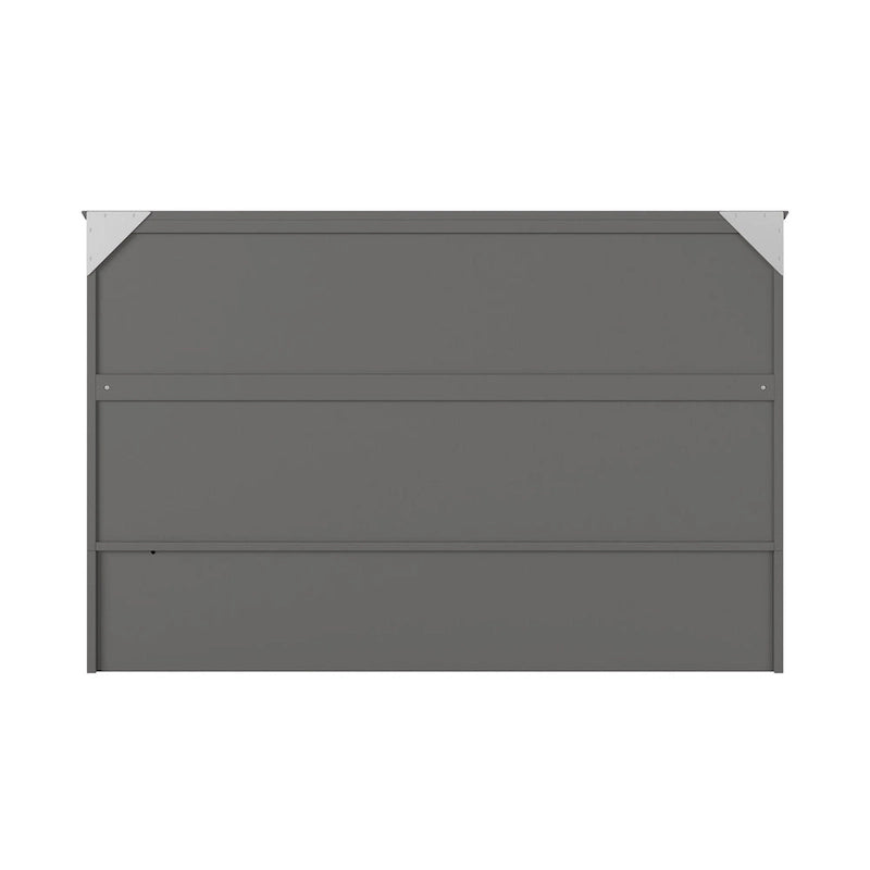 Lit escamotable coffre en bois massif Queen avec matelas, lit mural pliant peu encombrant