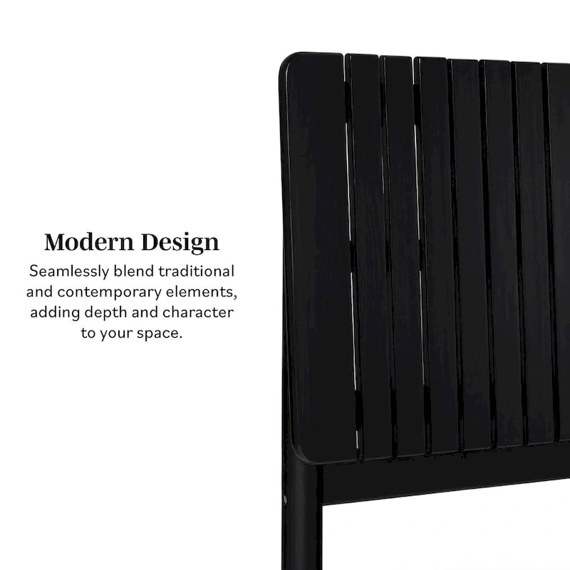 Lit Queen Moderne avec Tête de Lit à Lattes, Cadre de Lit Plateforme en Bois, Style Minimaliste