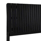 Lit Queen Moderne avec Tête de Lit à Lattes, Cadre de Lit Plateforme en Bois, Style Minimaliste