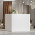 Comptoir de Réception d'Angle en Bois 55,9"L x 48,4"H avec Tiroir Verrouillable, Usage Bureau