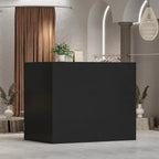 Comptoir de Réception d'Angle en Bois 55,9"L x 48,4"H avec Tiroir Verrouillable, Usage Bureau