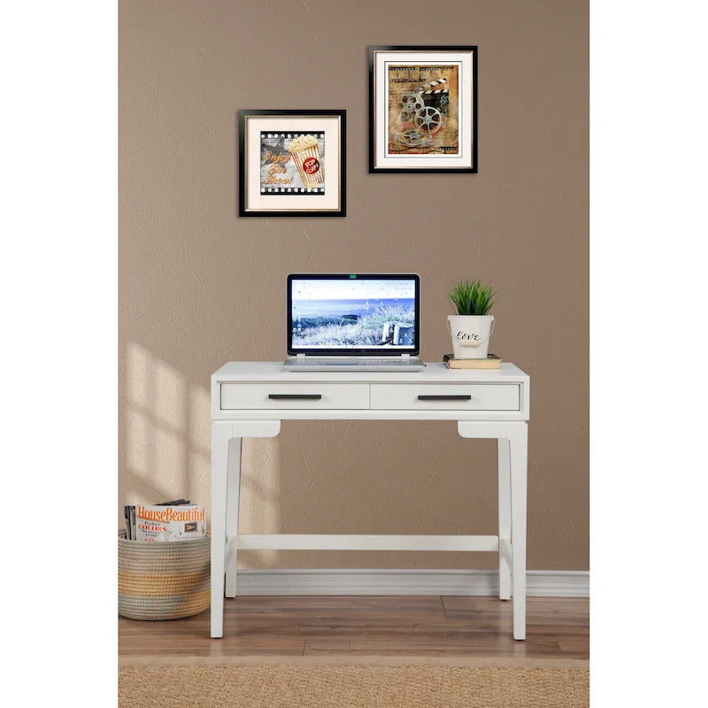 Petit bureau compact pour bureau à domicile, table d'étude minimaliste en bois