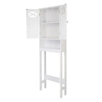 68FCH Meuble WC double porte - Blanc