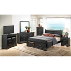 Lit traîneau Queen en bois, meuble de chambre classique d'inspiration française