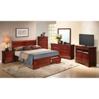 Lit traîneau Queen en bois, meuble de chambre classique d'inspiration française