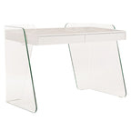 Bureau d'ordinateur en verre trempé, table de travail moderne pour bureau à domicile