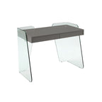Bureau d'ordinateur en verre trempé, table de travail moderne pour bureau à domicile