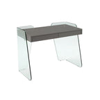 Bureau d'ordinateur en verre trempé, table de travail moderne pour bureau à domicile