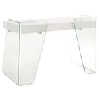 Bureau d'ordinateur en verre trempé, table de travail moderne pour bureau à domicile