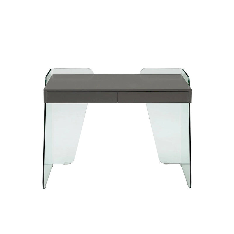 Bureau d'ordinateur en verre trempé, table de travail moderne pour bureau à domicile
