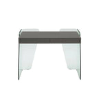 Bureau d'ordinateur en verre trempé, table de travail moderne pour bureau à domicile
