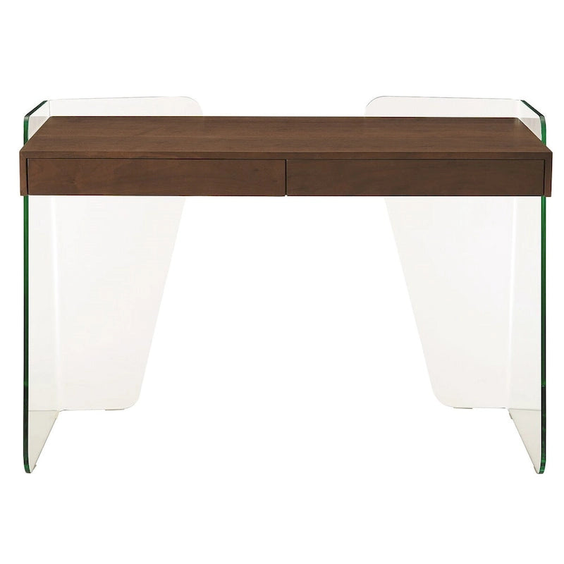Bureau d'ordinateur en verre trempé, table de travail moderne pour bureau à domicile