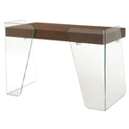 Bureau d'ordinateur en verre trempé, table de travail moderne pour bureau à domicile
