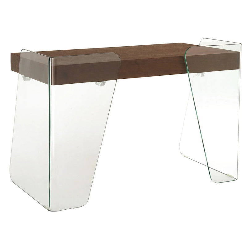 Bureau d'ordinateur en verre trempé, table de travail moderne pour bureau à domicile